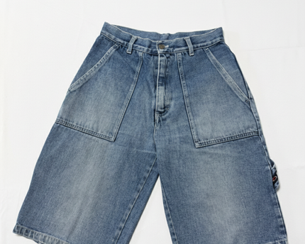 Gang Boy Blue Embroidered Baggy Denim Shorts