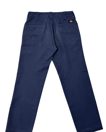 Dickies Slim Straight Navy Blue Work Pants - M | Waist: 32"