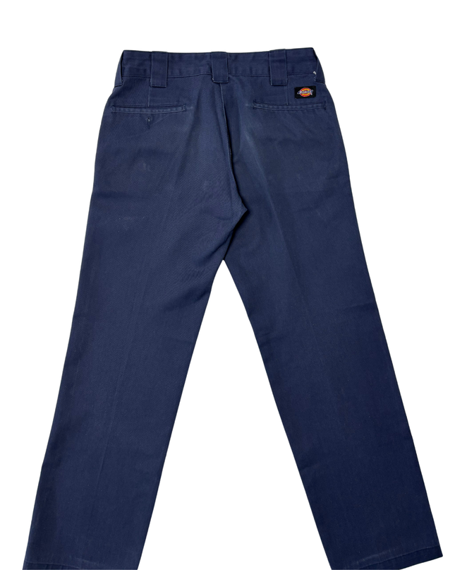 Dickies Slim Straight Navy Blue Work Pants - M | Waist: 32"
