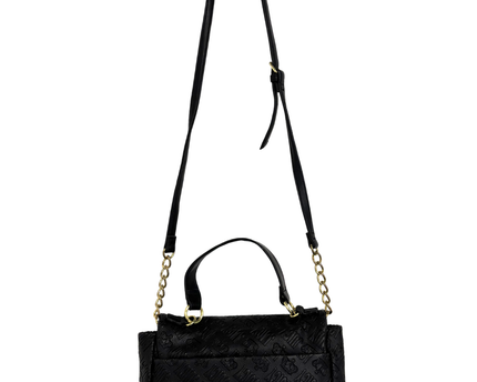 Juicy Couture Y2K Black Embossed Monogram Mini Satchel Bag
