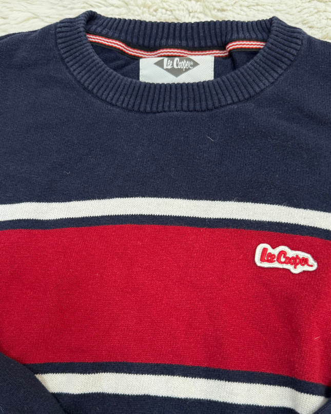 Lee Cooper Blue-Red Sweater - S