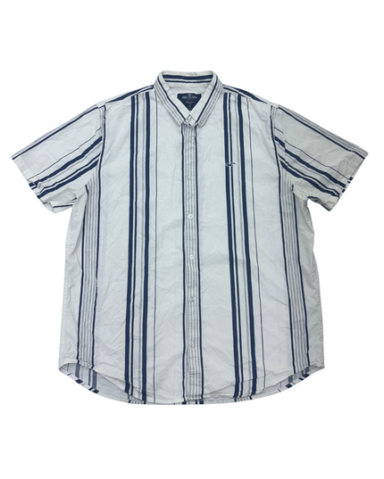 Hollister Epic-Flex Stretch Button Up Short Sleeve Shirt - XL