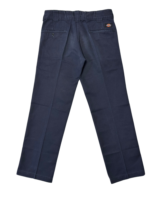 Dickies Slim Straight Navy Blue Work Pants - M | Waist: 32"