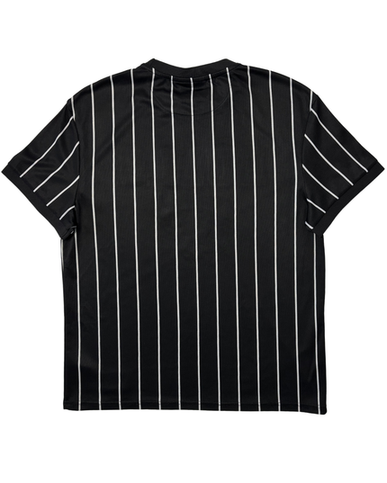 NBA Chicago Bulls Black Pinstripe Graphic Basketball T-Shirt