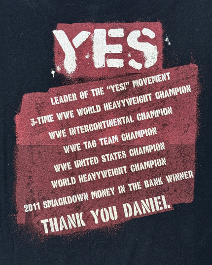 Authentic WWE Daniel Bryan “YES Movement” Thank You T-Shirt - S