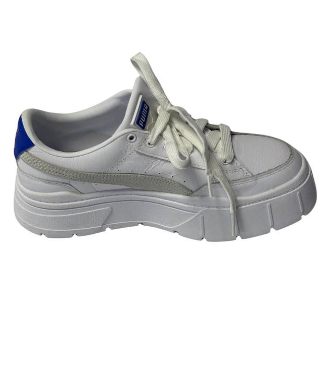 Puma White Mayze Classic Platform Sneakers