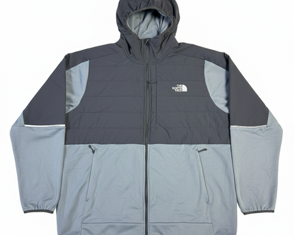 The North Face Two-Tone Grey Hooded Hybrid Jacket for Men