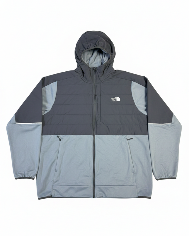 The North Face Two-Tone Grey Hooded Hybrid Jacket for Men