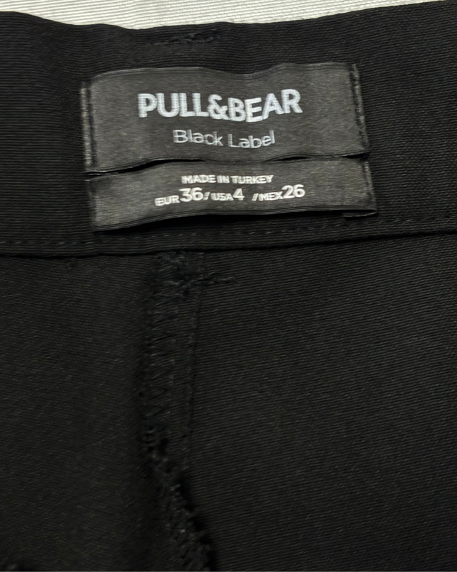 Pull&Bear Black Label High-Waist Wide-Leg Trousers
