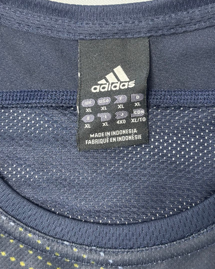 Adidas Navy Blue & Yellow Graphic Performance Training T-Shirt