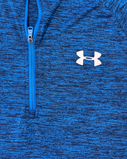 Under Armour Blue Heather 1/4 Zip Performance Training Pullover
