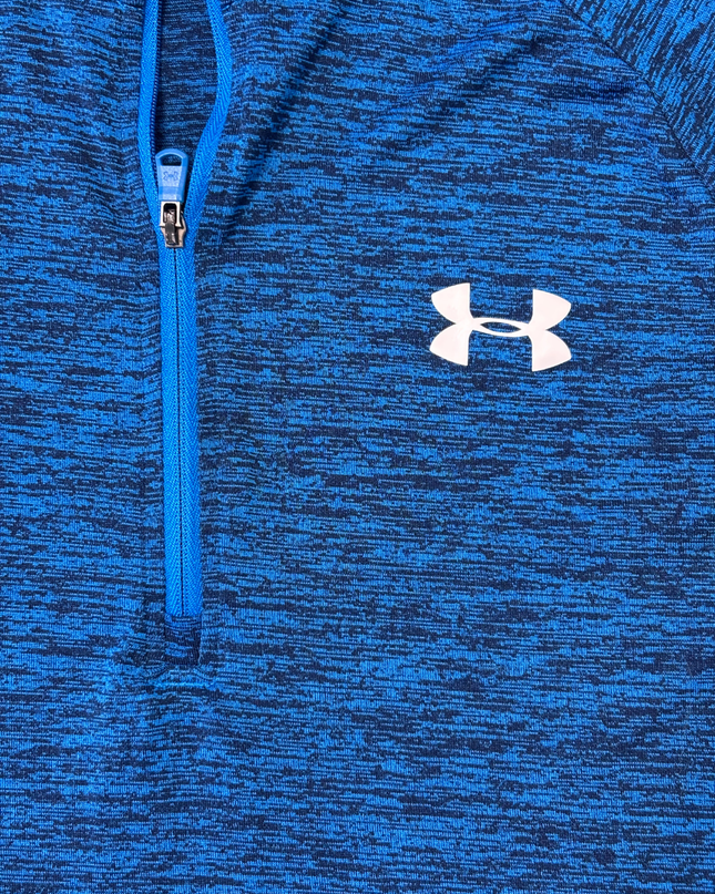 Under Armour Blue Heather 1/4 Zip Performance Training Pullover