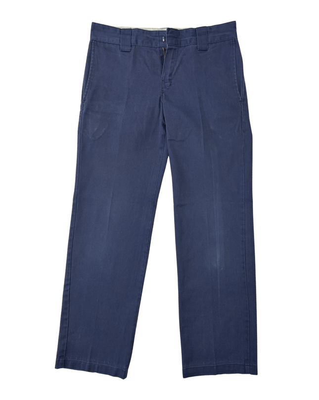 Dickies Slim Straight Navy Blue Work Pants - M | Waist: 32"