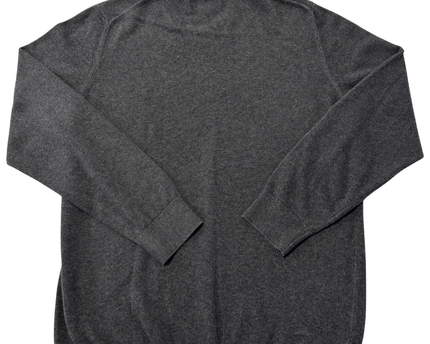 Barbour Essential Crew Neck Cotton in Charcoal Grey Sweater