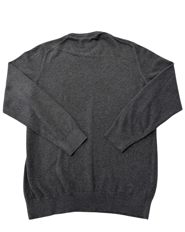 Barbour Essential Crew Neck Cotton in Charcoal Grey Sweater