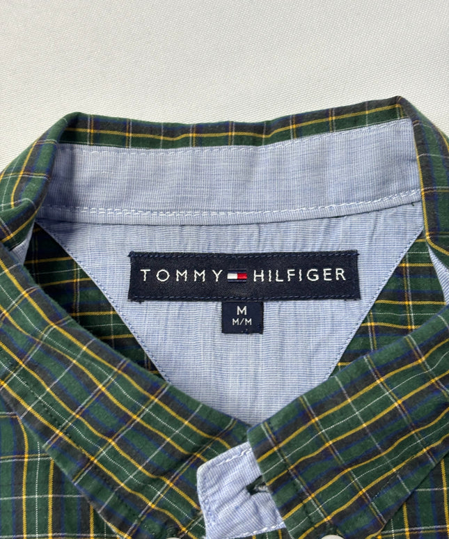 Tommy Hilfiger Green Plaid Long-Sleeve Button-Down Shirt