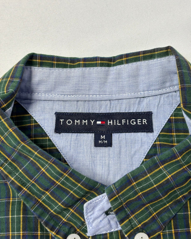 Tommy Hilfiger Green Plaid Long-Sleeve Button-Down Shirt