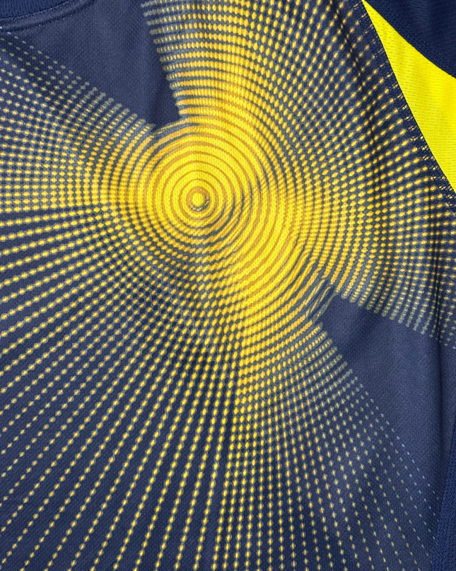 Adidas Navy Blue & Yellow Graphic Performance Training T-Shirt