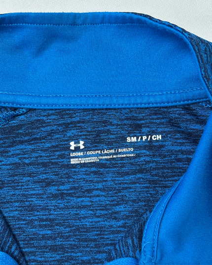 Under Armour Blue Heather 1/4 Zip Performance Training Pullover