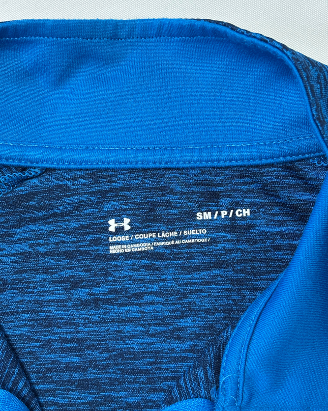 Under Armour Blue Heather 1/4 Zip Performance Training Pullover