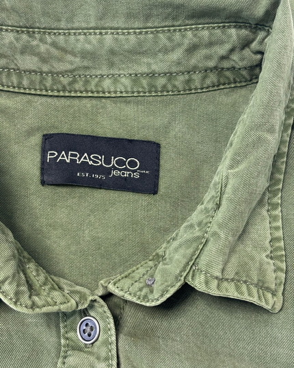 Parasuco Olive Green Longline Utility Shirt Dress - M