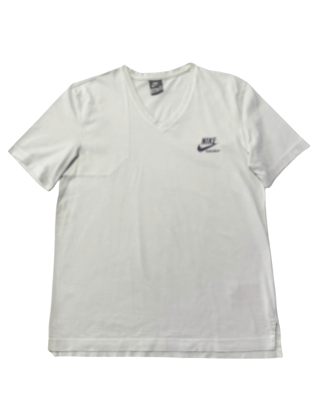 Nike Sportswear White V-Neck Cotton T-Shirt
