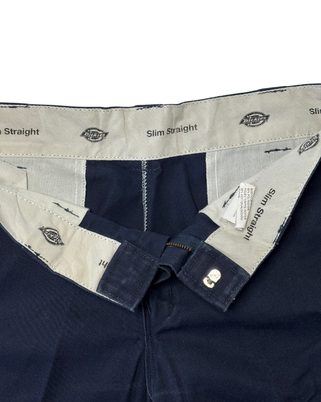 Dickies Slim Straight Navy Blue Work Pants - M | Waist: 32"