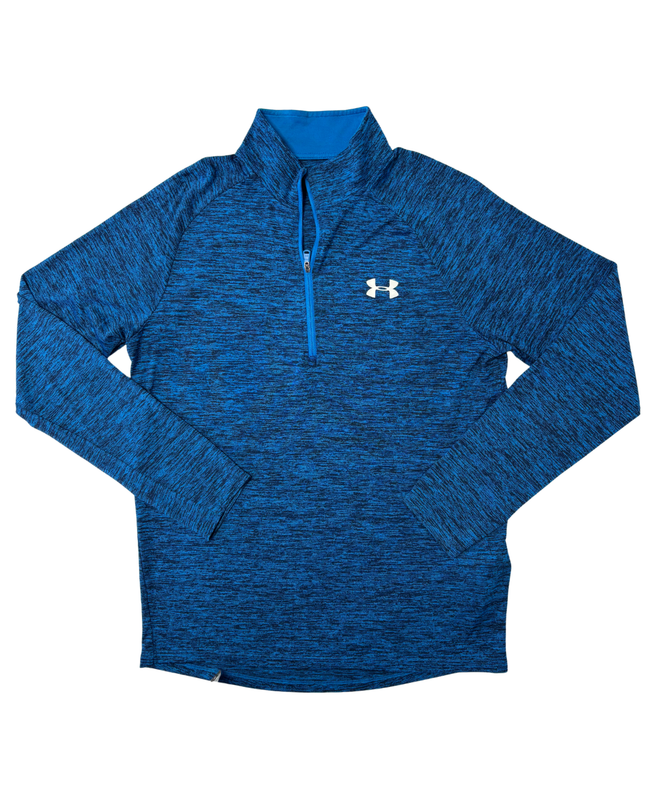 Under Armour Blue Heather 1/4 Zip Performance Training Pullover