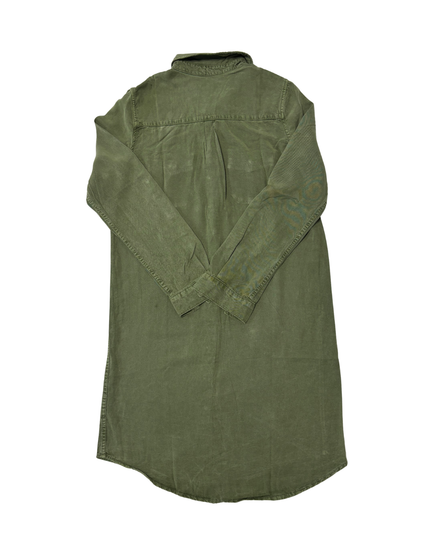 Parasuco Olive Green Longline Utility Shirt Dress - M