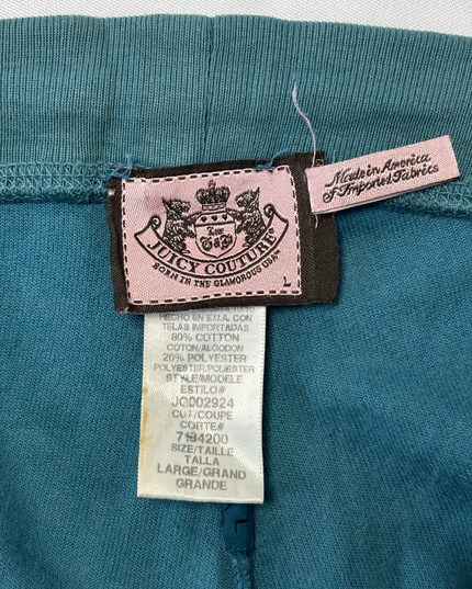 Juicy Couture Teal “Juicy Royalty” Velour Flare Pants - XXL | Waist: 40"