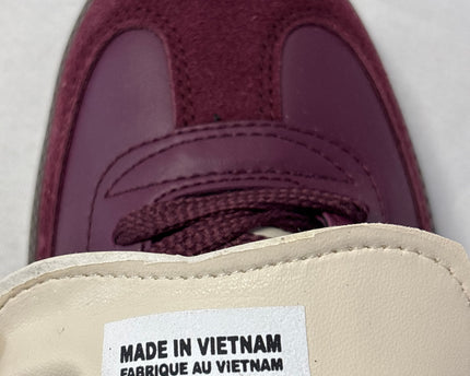 Homiro Burgundy Three Stripe Low Top Sneakers