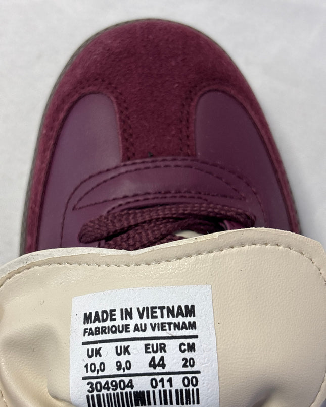 Homiro Burgundy Three Stripe Low Top Sneakers