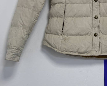 Massimo Dutti Beige Quilted Corduroy Collar Shirt Jacket