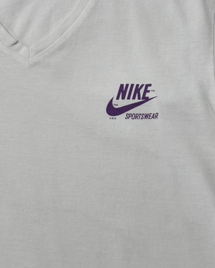 Nike Sportswear White V-Neck Cotton T-Shirt