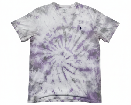 Polo Ralph Lauren Purple Tie-Dye V-Neck T-Shirt
