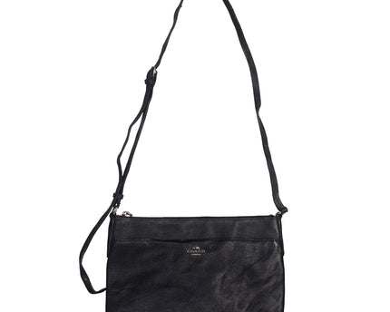 Coach New York Leather Pebble Black Shoulder Strap Bag