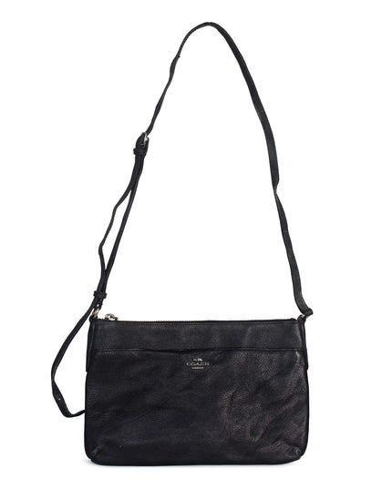 Coach New York Leather Pebble Black Shoulder Strap Bag