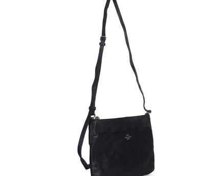 Coach New York Leather Pebble Black Shoulder Strap Bag