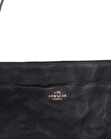 Coach New York Leather Pebble Black Shoulder Strap Bag