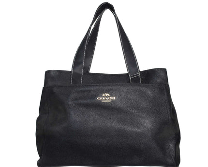 Coach F31474 IMBLK Casey Tote Crossgrain Leather Handbag