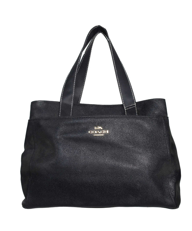 Coach F31474 IMBLK Casey Tote Crossgrain Leather Handbag