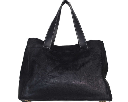 Coach F31474 IMBLK Casey Tote Crossgrain Leather Handbag