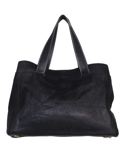 Coach F31474 IMBLK Casey Tote Crossgrain Leather Handbag