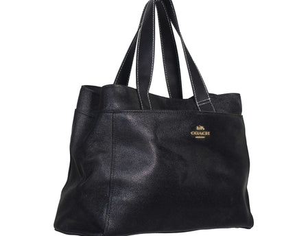 Coach F31474 IMBLK Casey Tote Crossgrain Leather Handbag