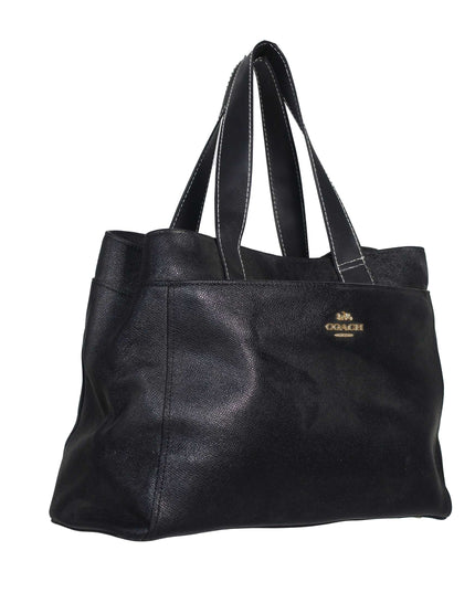 Coach F31474 IMBLK Casey Tote Crossgrain Leather Handbag