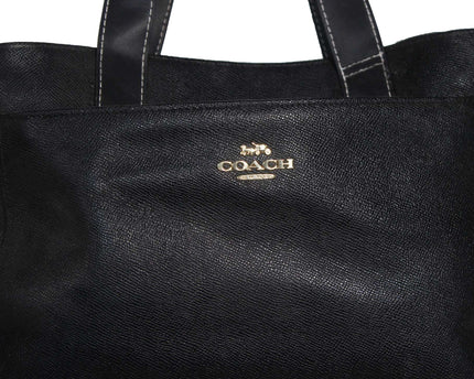 Coach F31474 IMBLK Casey Tote Crossgrain Leather Handbag