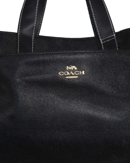 Coach F31474 IMBLK Casey Tote Crossgrain Leather Handbag