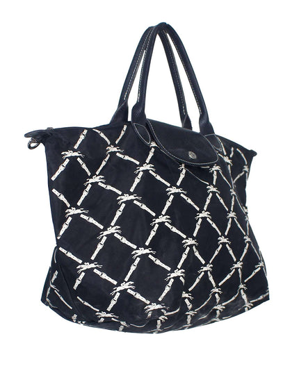 Longchamp Le Pliage Band Signature Panther Print Nylon Shoulder Bag