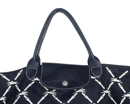 Longchamp Le Pliage Band Signature Panther Print Nylon Shoulder Bag