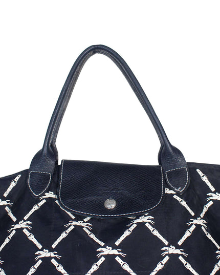 Longchamp Le Pliage Band Signature Panther Print Nylon Shoulder Bag